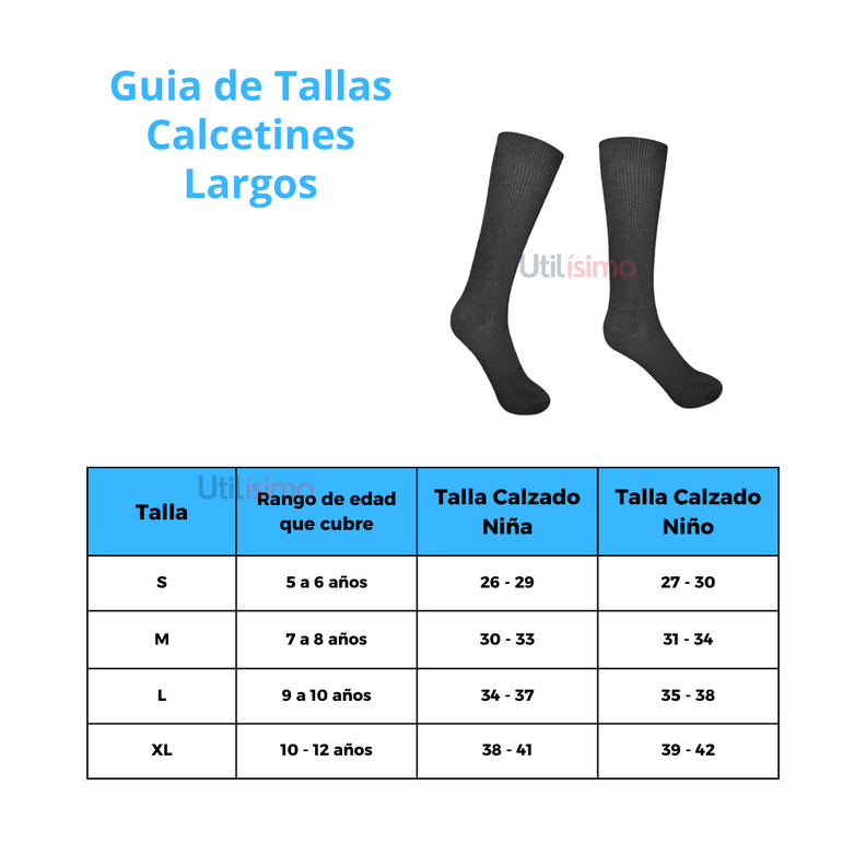 Pack 1 Calcetines Escolar Largo Gris Algodón OMAS-1