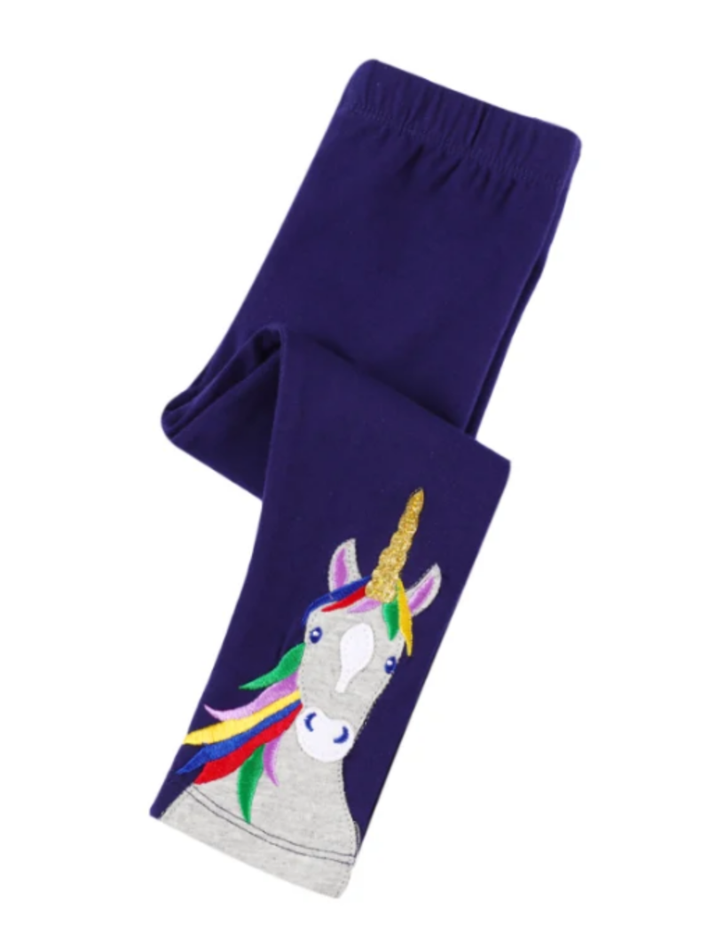 Calzas Niña Unicornio Azul Jump Kids 100% Algodón-3