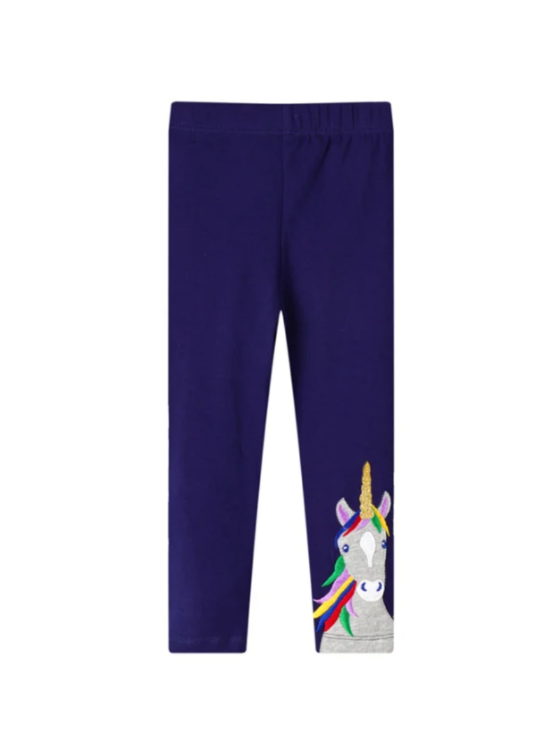 Calzas Niña Unicornio Azul Jump Kids 100% Algodón-4