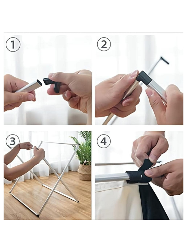 Canasto Ropa Doble Plegable Tela Diseño Práctico-5