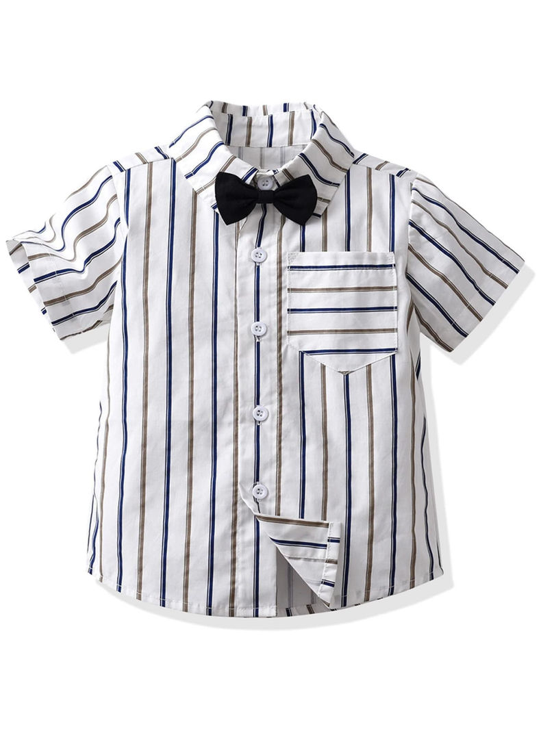 Conjunto de vestir con corbatín y pantalón corto 9 meses a 5 años-1