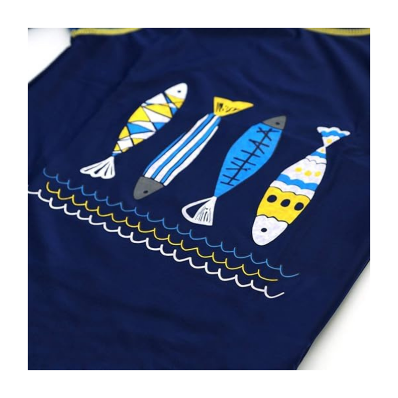 Traje de Baño 3 piezas Manga Larga Niño Jump Kids Peces-5