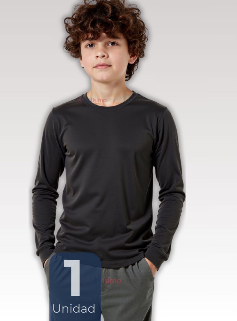 Camiseta Cuello Redondo Bambu Juvenil Polera Colores Surtidos Surtido S-M