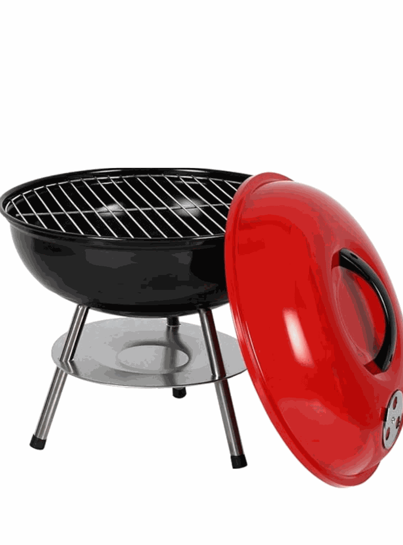 Parrillera Portátil a Carbón Ergonómica Acero Inoxidable-0