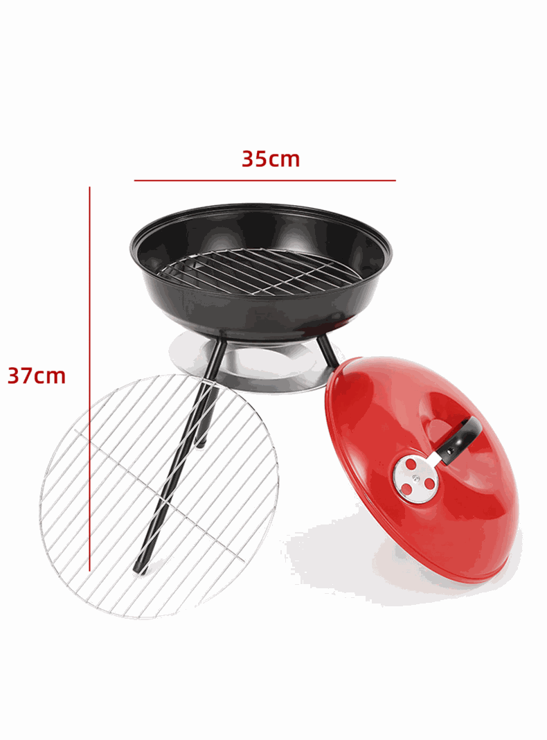 Parrillera Portátil a Carbón Ergonómica Acero Inoxidable-2