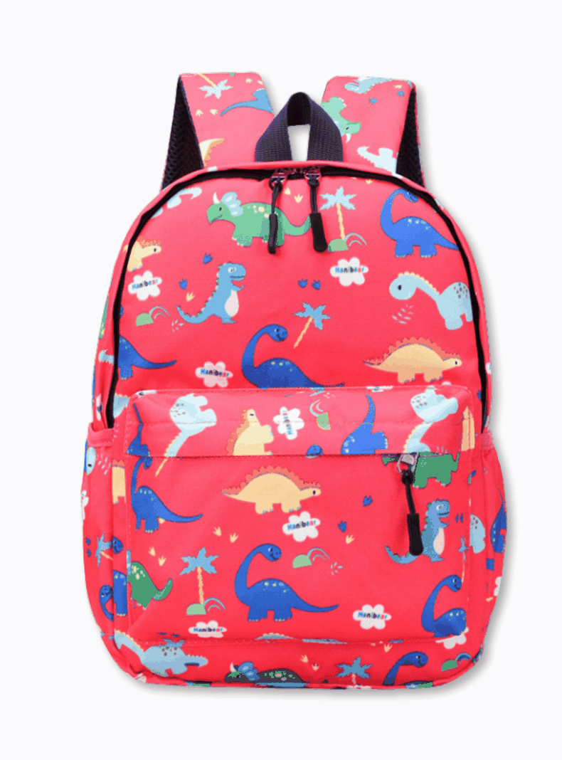 Mochila Infantil 2 a 4 años Jardín Escuela 30cm Niño Niña Red Dinosaurs-0