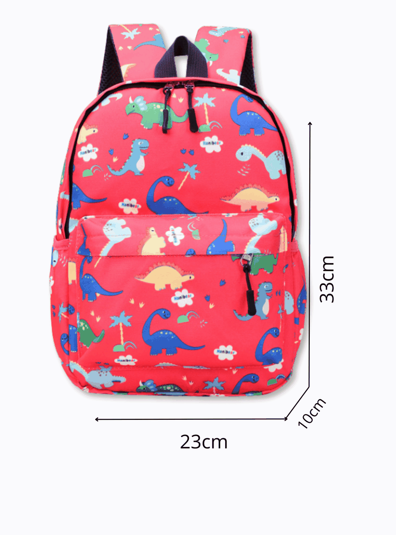 Mochila Infantil 2 a 4 años Jardín Escuela 30cm Niño Niña Red Dinosaurs-1