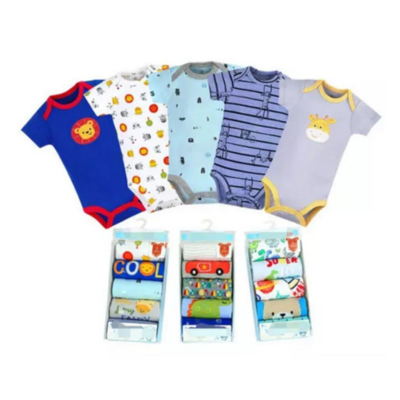 Pack 5 Body Bebés Tedmimak Manga Corta Surtido Multiple-0