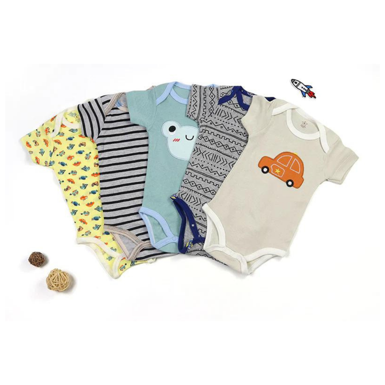Pack 5 Body Bebés Tedmimak Manga Corta Surtido Multiple-1