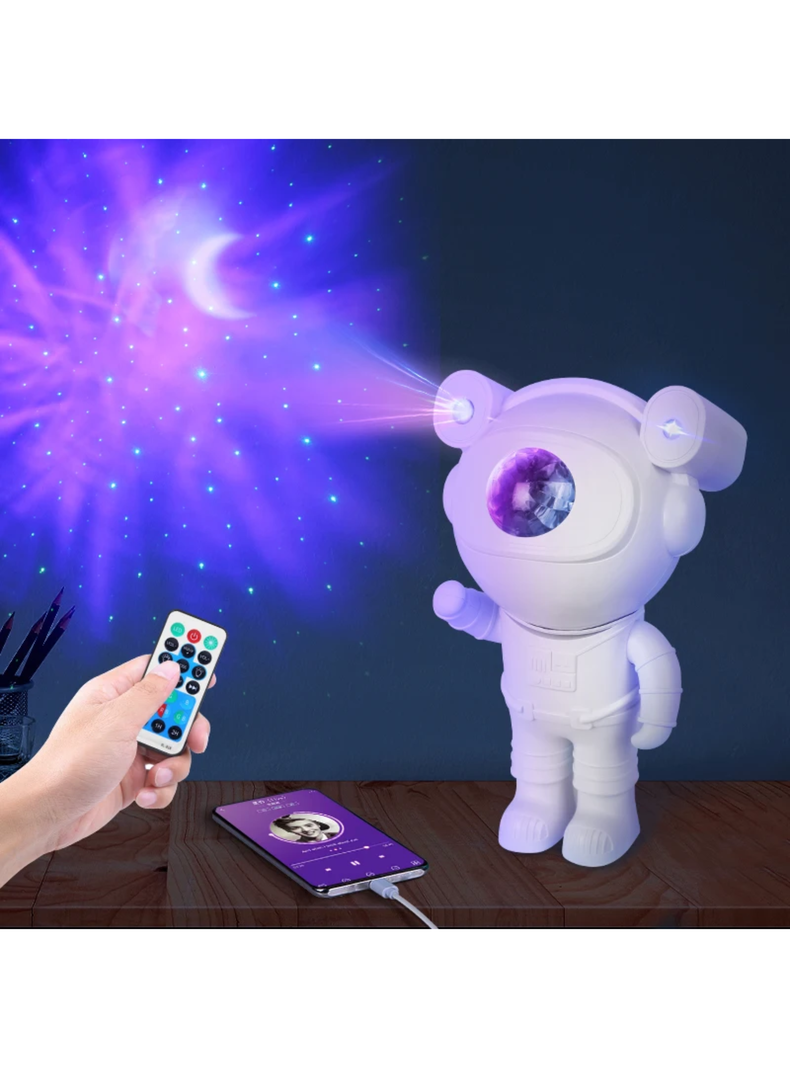 Proyector Astronauta de Luz Led Galaxia con Parlante USB Bluetooth-4