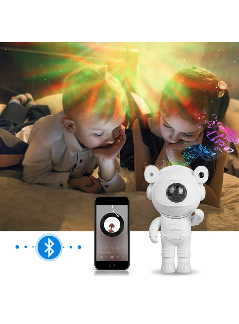 Proyector Astronauta de Luz Led Galaxia con Parlante USB Bluetooth-6
