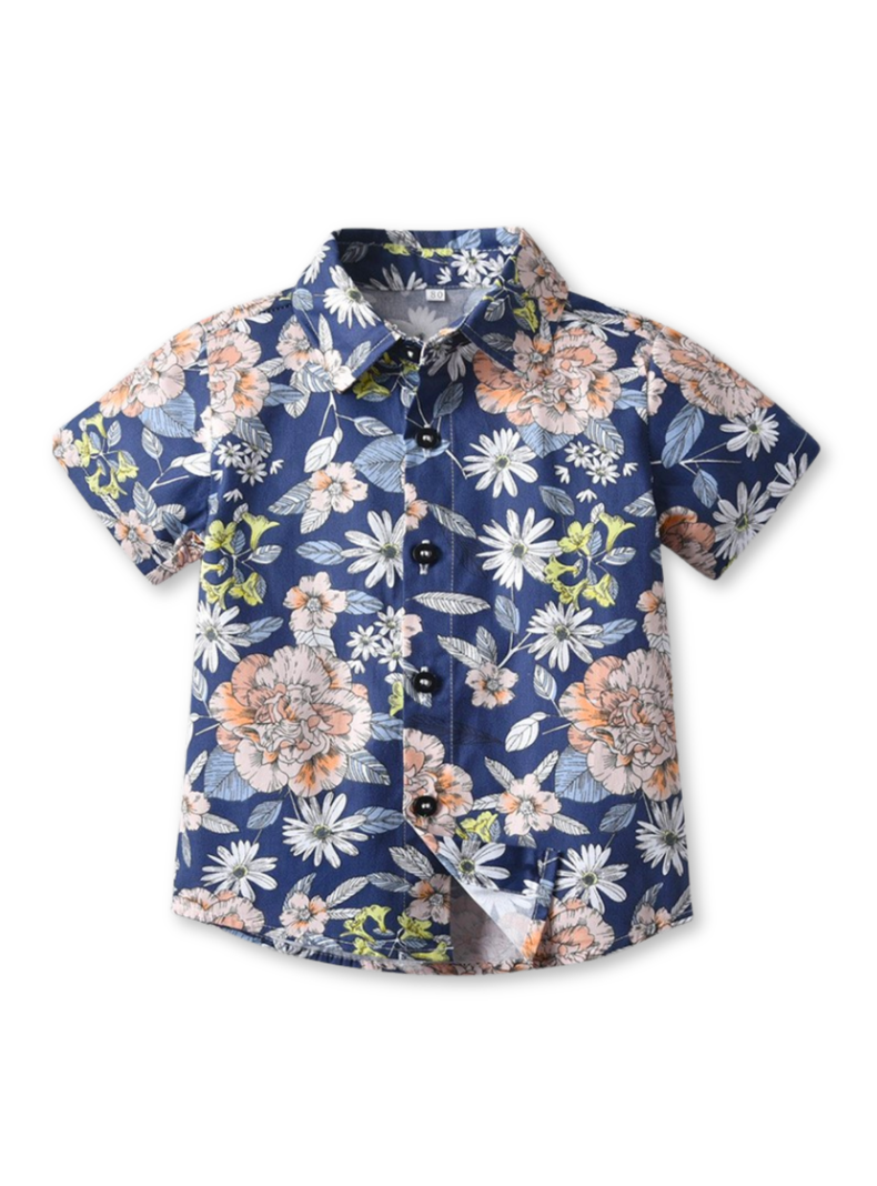 Camisa Hawaiana Manga Corta Niño de 6 Meses a 7 Años Tropical Surtido-4