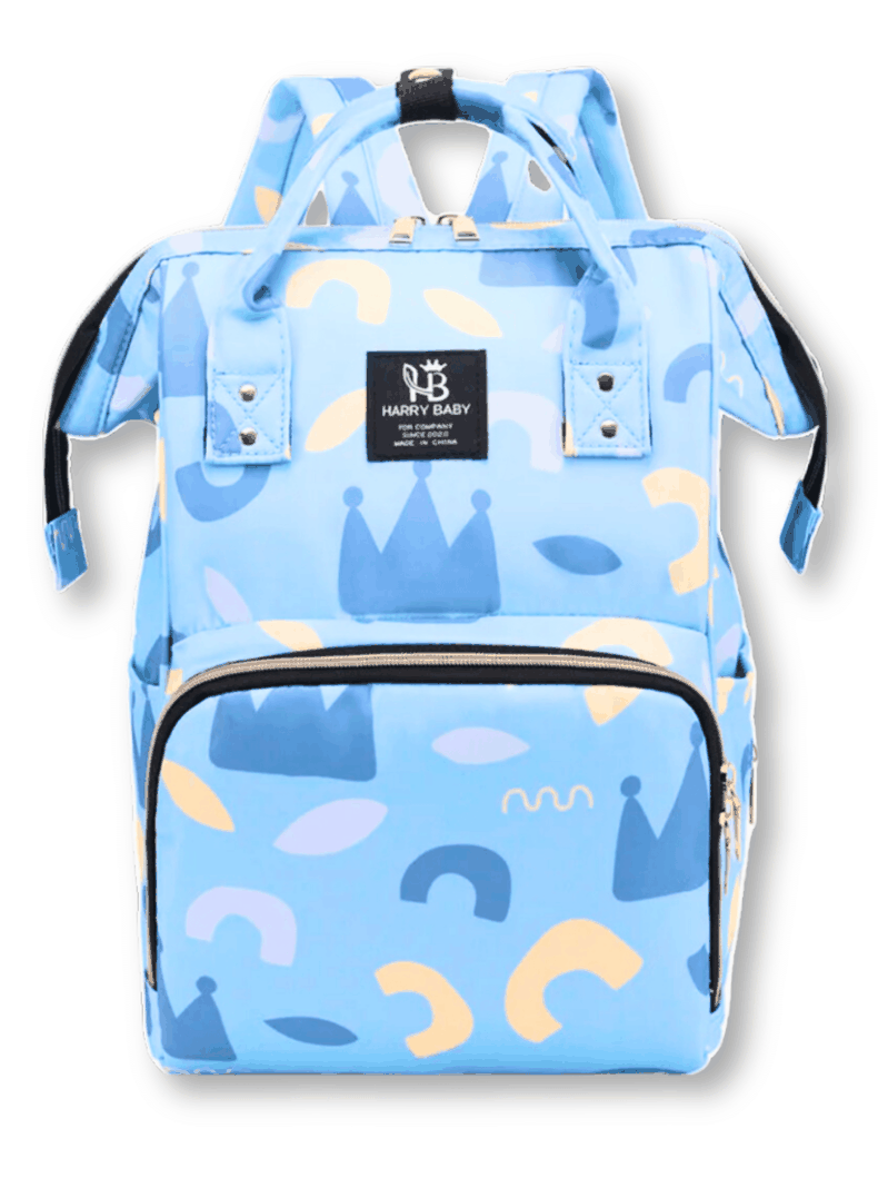 Mochila Maternal Oxford Bolso Pañalera Infantil Térmica e Impermeable Blue Sky-0