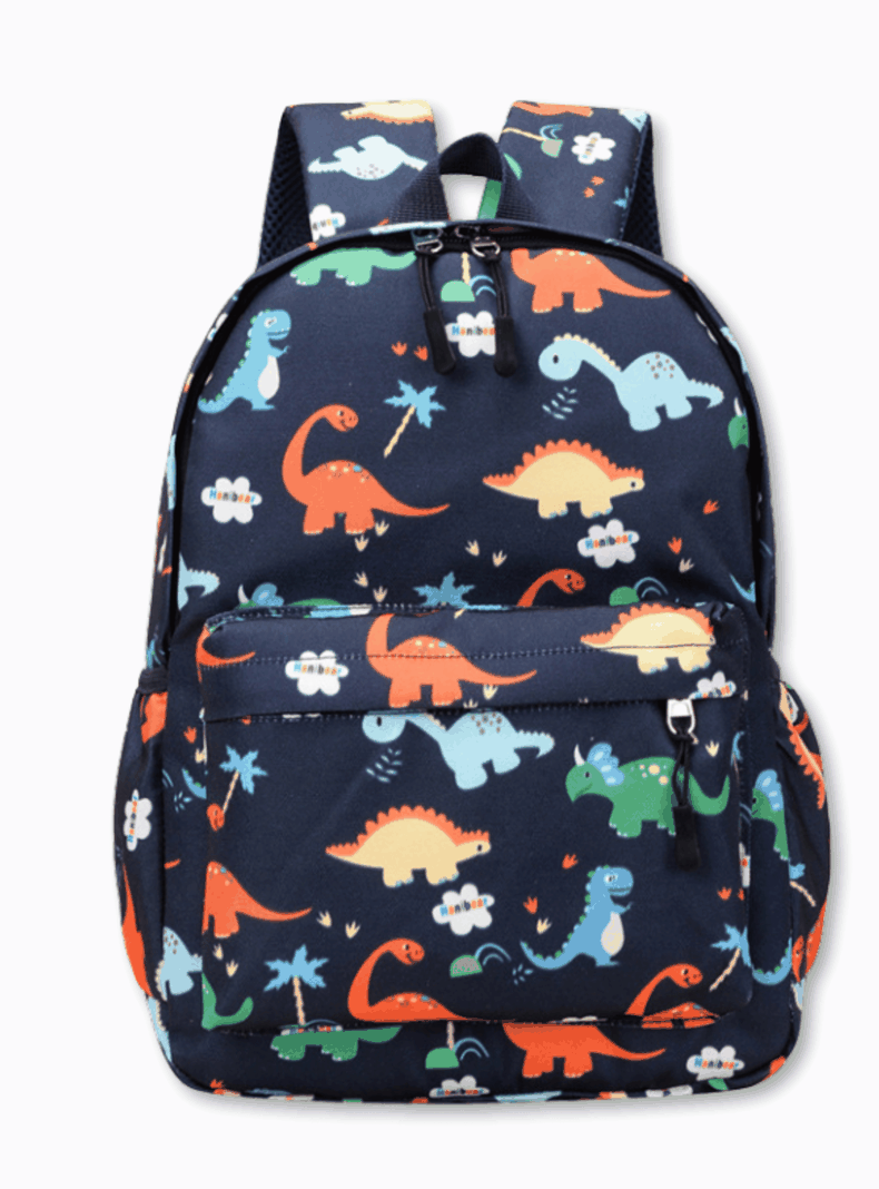 Mochila Infantil 2 a 4 años Jardín Escuela 30cm Niño Niña Navy Blue Dinosaurs-0