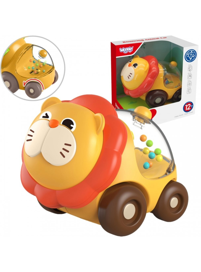 Autos Sonajero Juguete Animales infantiles Niños Diseño León Amistoso-0