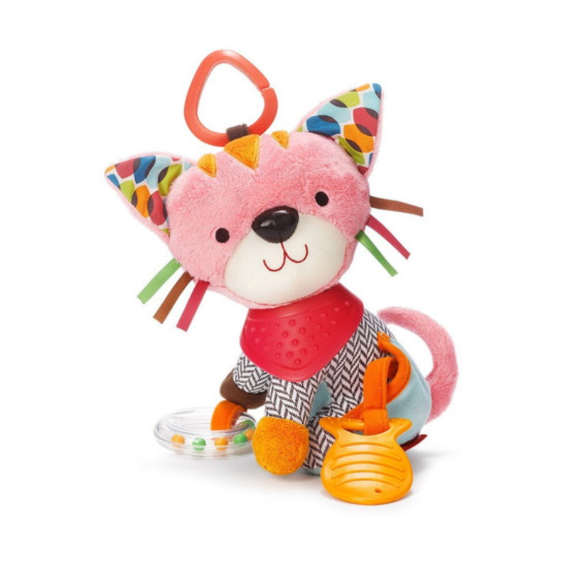 Sonajero Mordedor Gato Peluche Sensorial-0