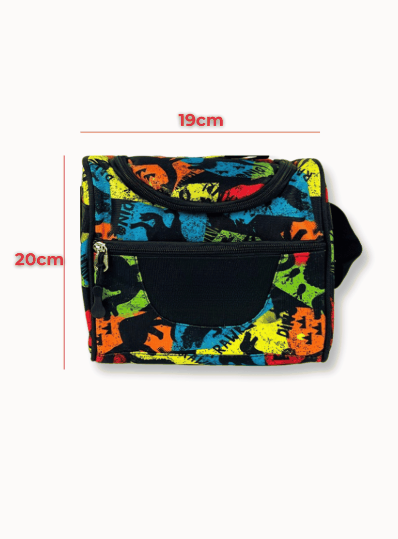 Mochila Con Lonchera Y Estuche 45cm Escolar Niño Yellow Dinosaur-2
