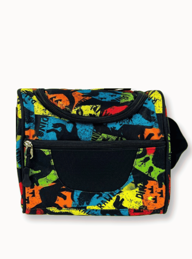 Mochila Con Lonchera Y Estuche 45cm Escolar Niño Yellow Dinosaur-4