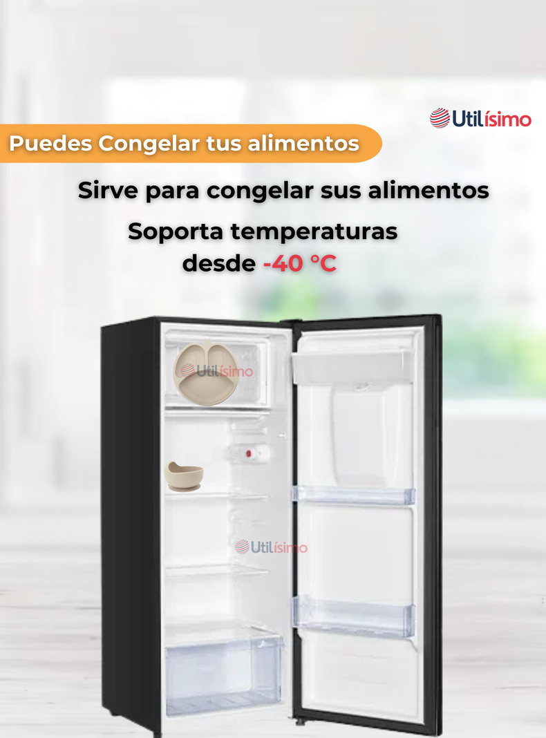 Set De Alimentación Bebé Silicona De Formas 6 Piezas Libre BPA Beige-4