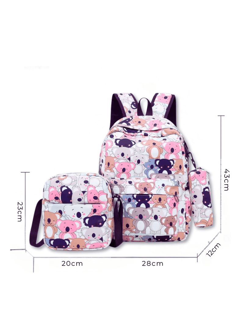 Pack Mochila Lonchera Estuche 43cm Juvenil y Escolar Koala-1