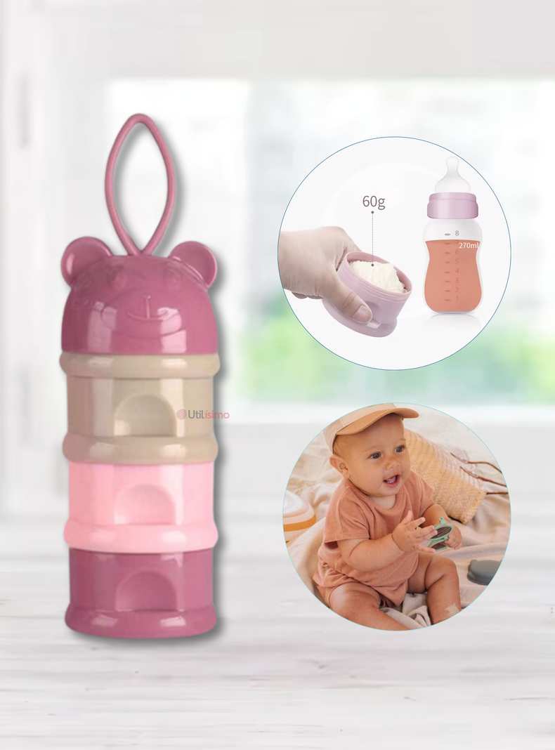 Dispensador De Alimentos Portátil Multicapa Libre de BPA Bebés Niña-0