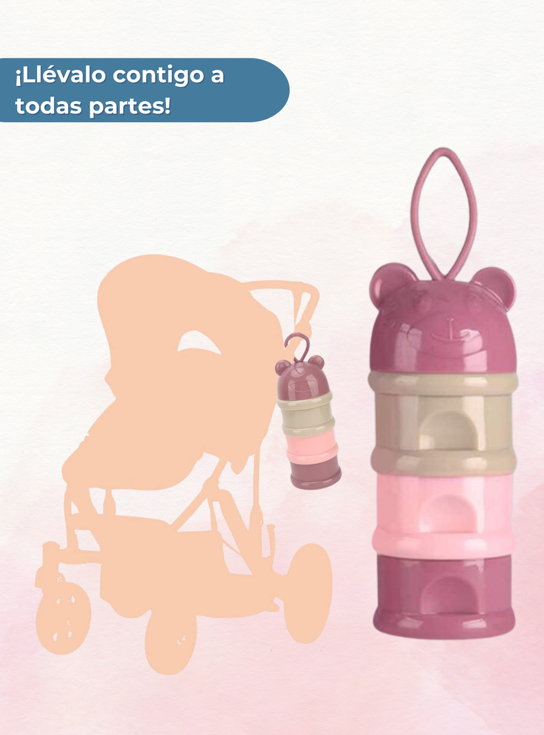 Dispensador De Alimentos Portátil Multicapa Libre de BPA Bebés Niña-1