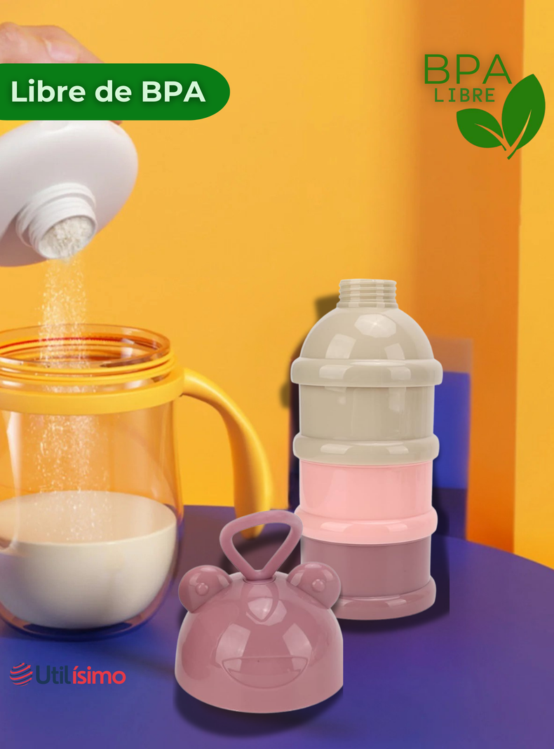 Dispensador De Alimentos Portátil Multicapa Libre de BPA Bebés Niña-4
