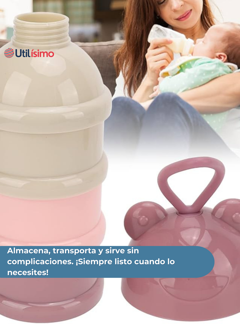 Dispensador De Alimentos Portátil Multicapa Libre de BPA Bebés Niña-5