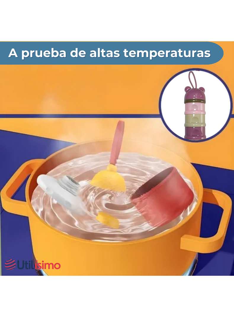 Dispensador De Alimentos Portátil Multicapa Libre de BPA Bebés Niña-6