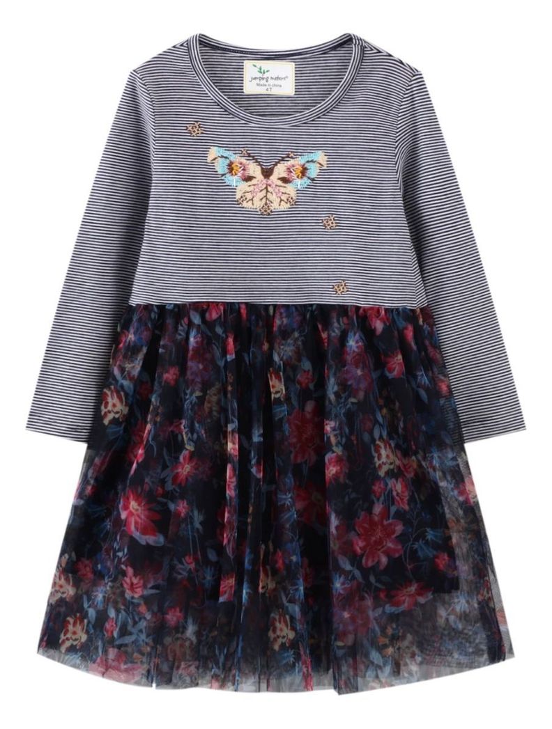Vestido Manga Larga Tul Niña-0
