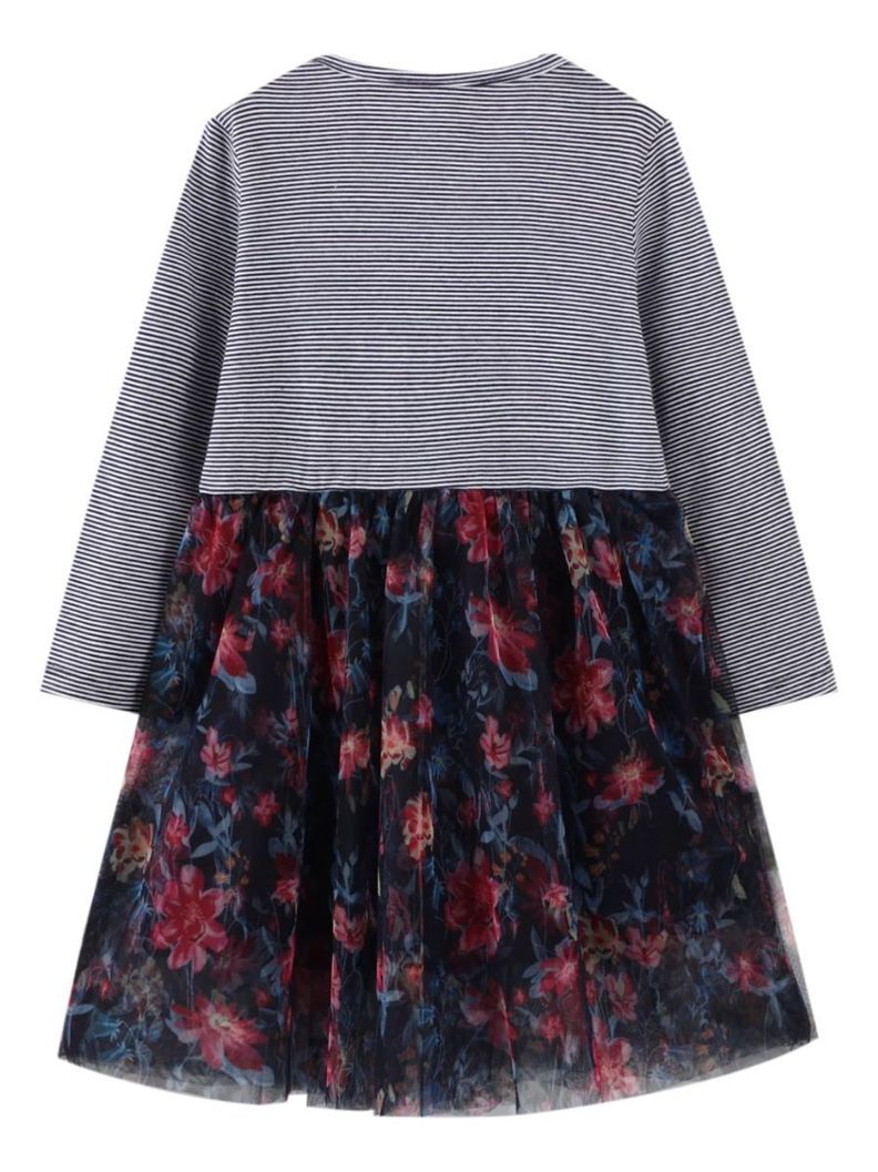 Vestido Manga Larga Tul Niña-1