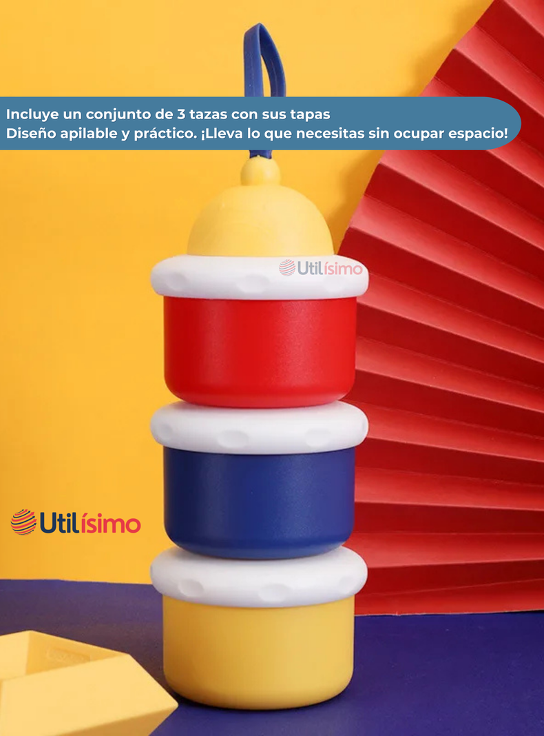 Dispensador De Alimentos Portátil Para Bebés Multicapa Libre de BPA-1