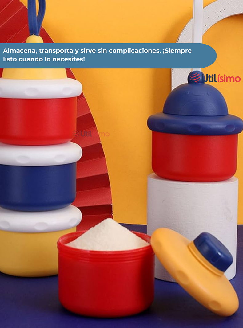 Dispensador De Alimentos Portátil Para Bebés Multicapa Libre de BPA-4