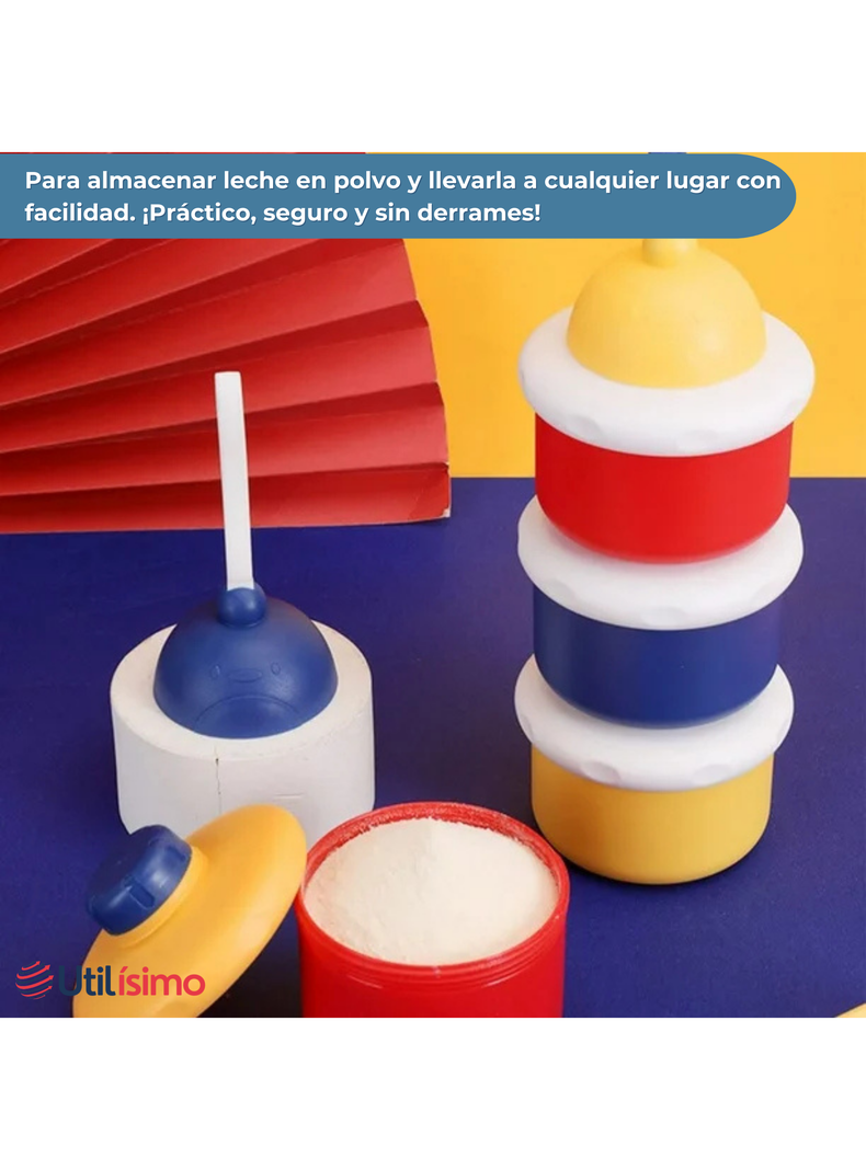 Dispensador De Alimentos Portátil Para Bebés Multicapa Libre de BPA-7