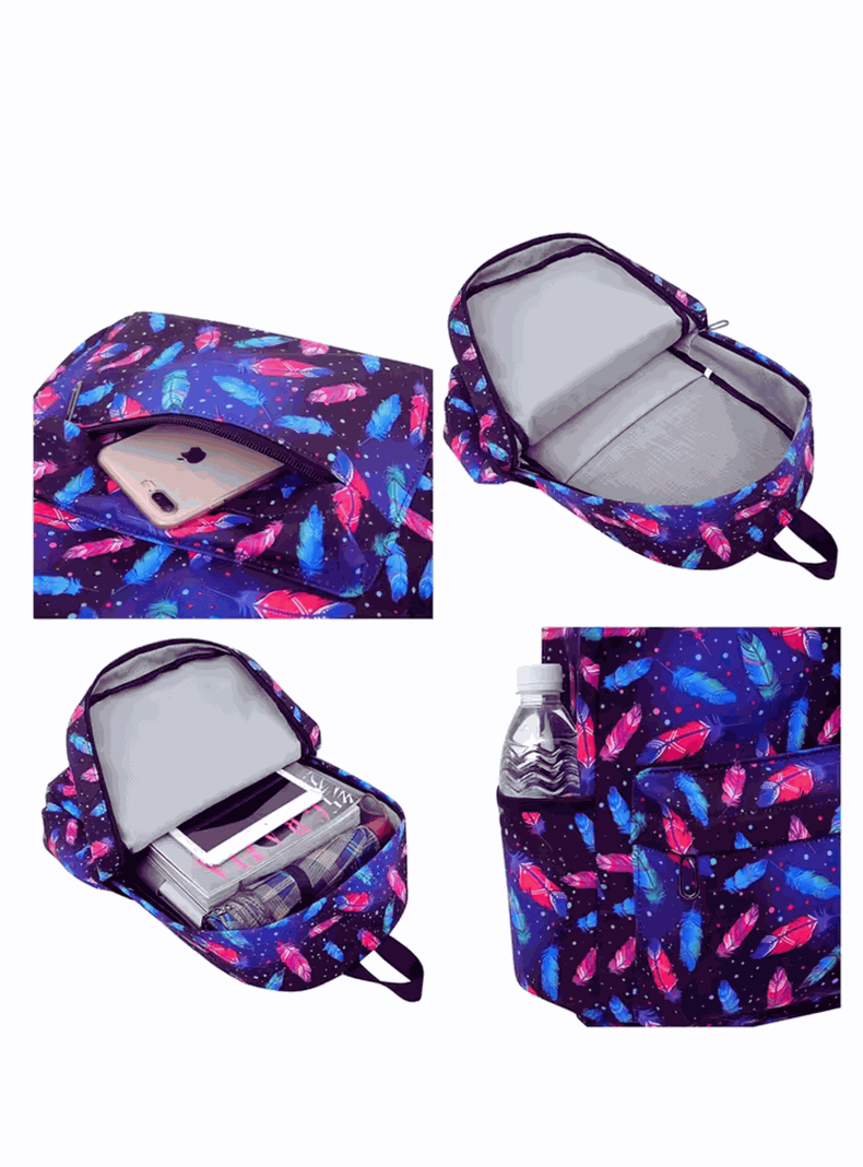 Pack Mochila Lonchera Estuche 43cm Juvenil y Escolar Magic Feathers-2