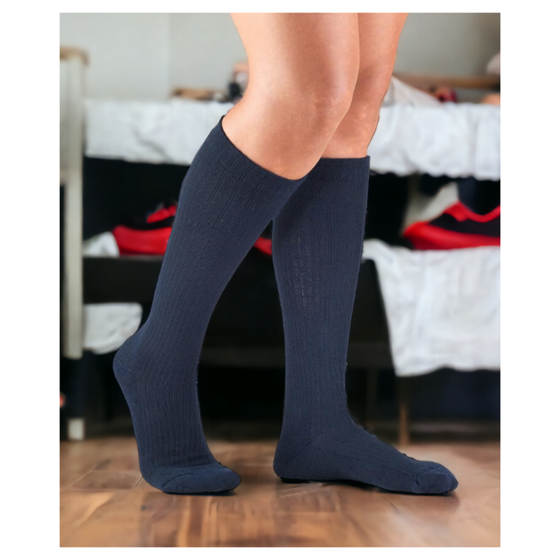 Pack 1 Calcetines Escolar Largo Azul Algodón OMAS-3
