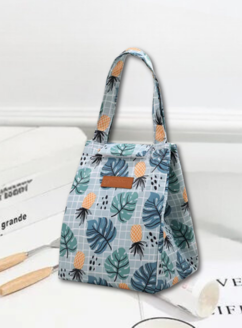 Lonchera Térmica Estampada Bolsa de Mano para Picnic Portátil-0