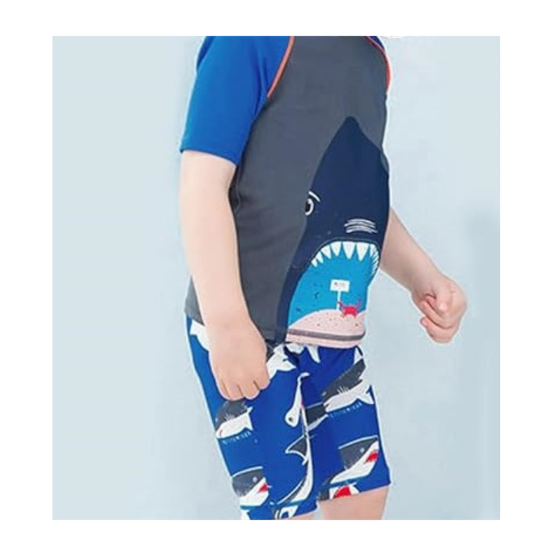 Traje De Baño 2 Piezas Manga Larga Niño Jump Kids Tiburón-2