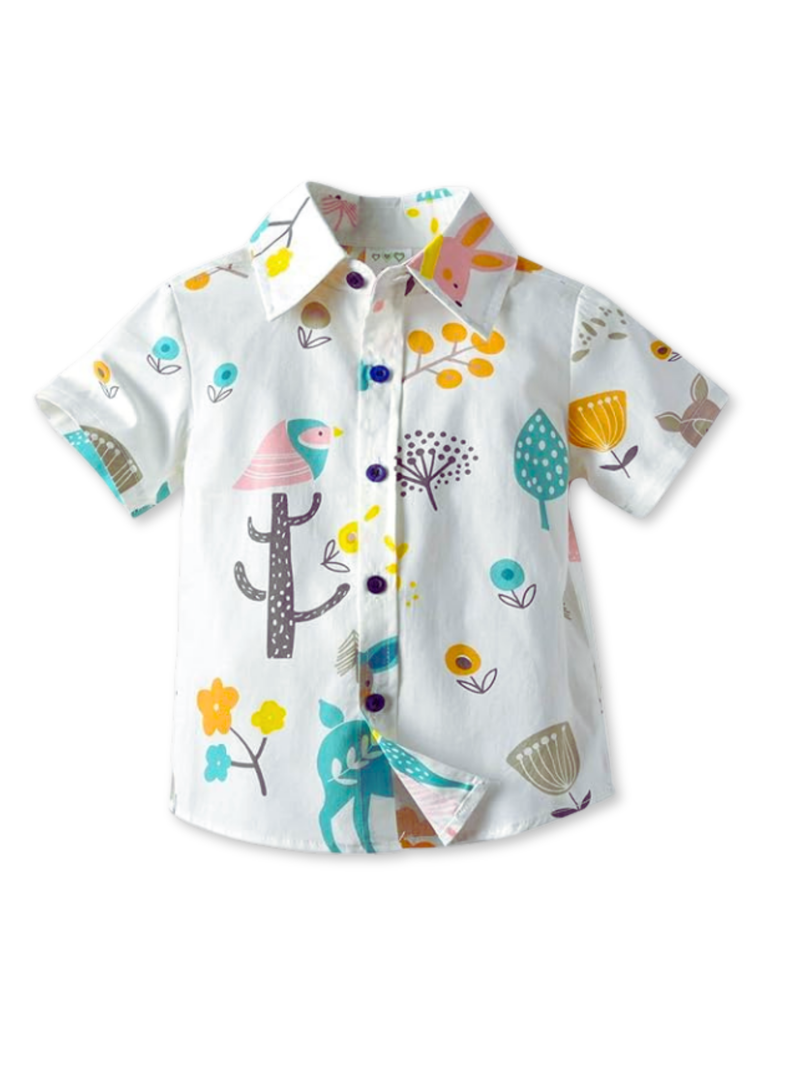 Conjunto de Vestir con Pantalón y Tirantes Bebé Niño 9 meses a 6 años Animal Cartoon-1