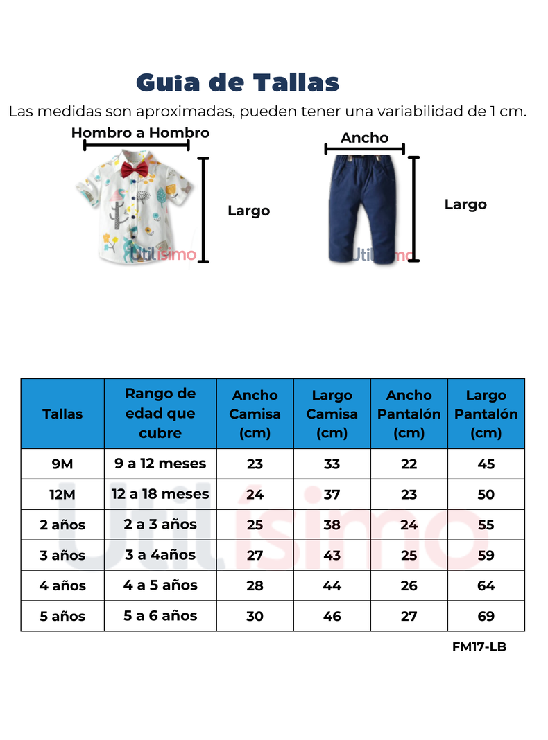Conjunto de Vestir con Pantalón y Tirantes Bebé Niño 9 meses a 6 años Animal Cartoon-2
