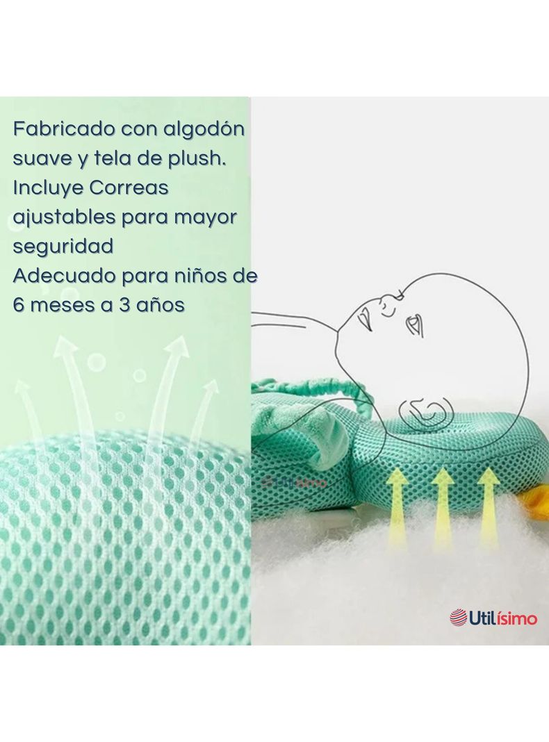 Mochila Protectora Cabeza Bebé Niño Antigolpes Almohadilla Ajustable Surtido-6