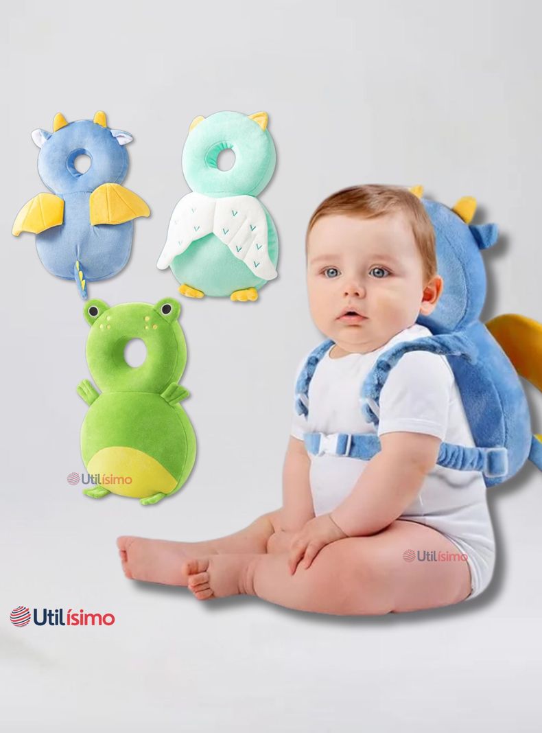 Mochila Protectora Cabeza Bebé Niño Antigolpes Almohadilla Ajustable Surtido-7