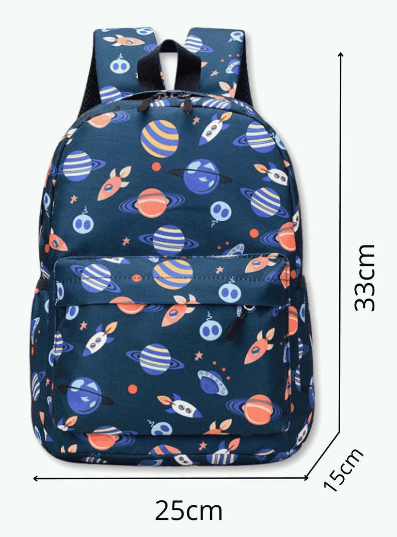 Mochila Infantil 2 a 4 años Jardín Escuela 33cm Niño Niña Blue Planet-1