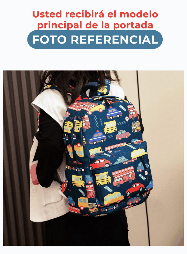 Mochila Infantil 2 a 4 años Jardín Escuela 33cm Niño Niña Blue Planet-2