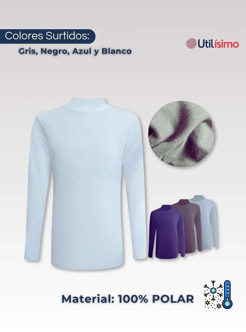 Camiseta Polera Beatle Polar Primera Capa Surtido Cuello Alto Niño-1
