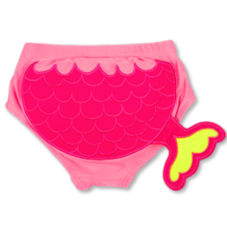 Porta Pañal Traje Baño Niña Piscina Playa Niña Estampado Pez-2