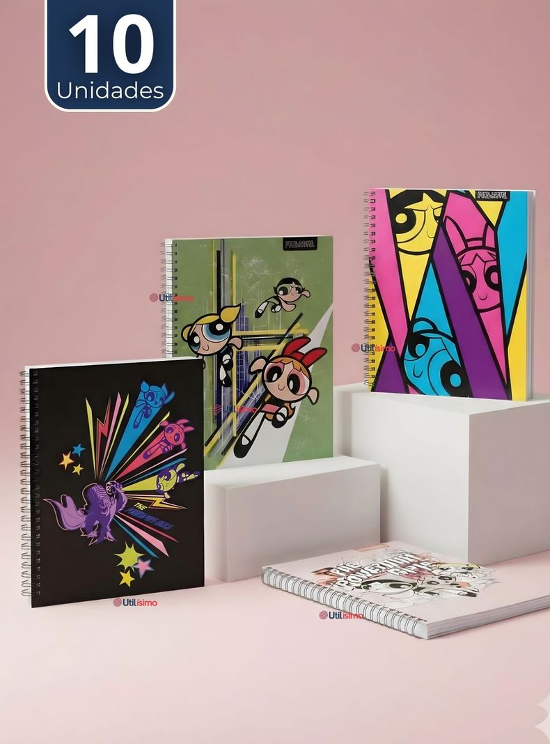 Pack 10 Cuadernos Universitarios Chicas Superpoderosas 100 Hojas Proarte Powerpuff Girls