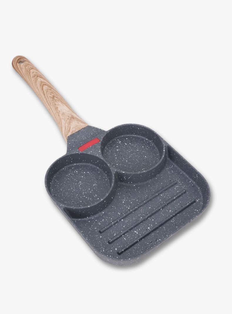 Sarten de Aluminio Antiadherentes 3 en 1 Para Huevos Panqueques Hamburguesas