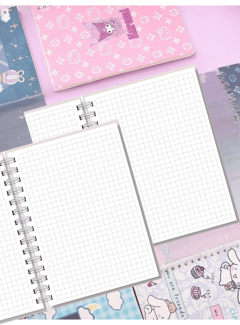 Pack 5 Cuadernos Universitarios Kuromi Marca Pro Arte Diseños Surtidos 100 Hojas-1