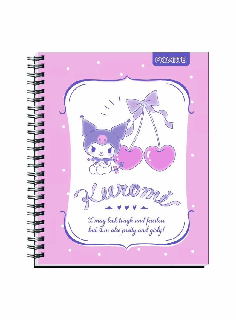Pack 5 Cuadernos Universitarios Kuromi Marca Pro Arte Diseños Surtidos 100 Hojas-4